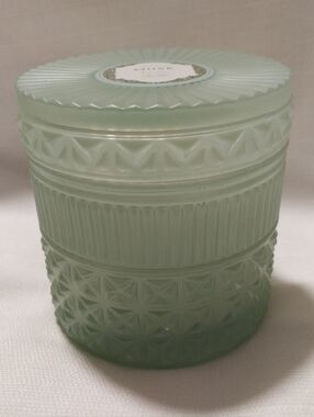 Capri Blue Muse Mint Green Glass Jar Retro Inspired Candle Scent Volcano No. 6